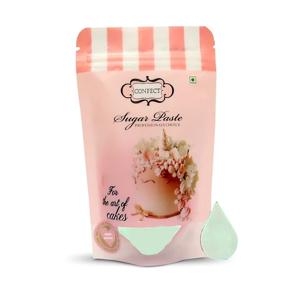Confect Mint Green - Pastel Sugar Paste | Edible Sugar Paste | Fondant for Cake Decoration | Edible Fondant Chefs Choice for Cake Decorating - 250 Gms (B099X6Z9XY) Amazon Price History, Amazon Price Tracker