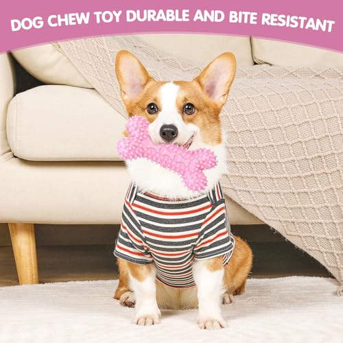 KOMEIYL 5pcs Juguetes para Perros, Mordedor Perro Cachorro, Juguete Interactivo Perro, Juguetes para la Dentición de Cachorros, Aplica a Promover la Inteligencia y la Coordinación (Rosa) - imagen 6