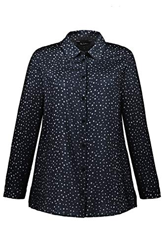 ULLA POPKEN Hemdbluse T-Shirt, Blau (Marine