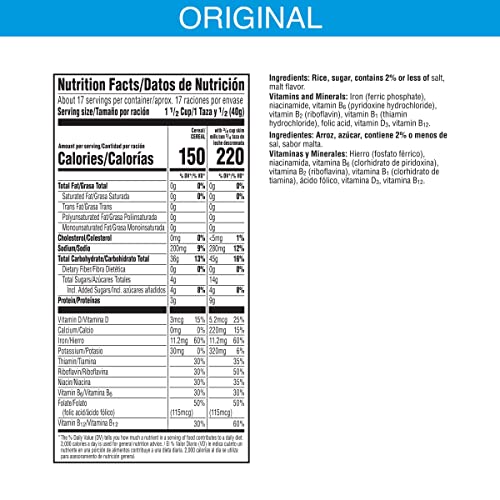 Rice Krispies 00038000231520 Kellogg'S Rice Krispies Cold Breakfast Cereal thumb #1