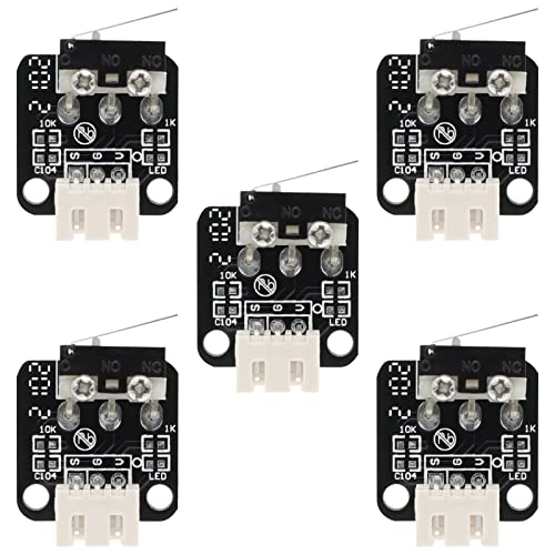 3D Printer Part End Stop Limit Switch5 Pcs Micro Mechanical Switch 3 Pin Compatible with CNC RAMPS 1.4 RepRap 3D Printer CR-10 10S,S4,S5,Ender 3/Ender 3 Pro/Ender 3 V2 by GUBCUB