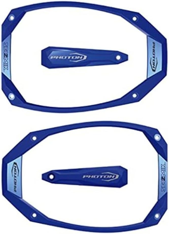 Seizmik UTV Color Trim Kit for Photon Side View UTV Mirrors | Aluminum Bezel and Cap Color Insert Kit | Blue