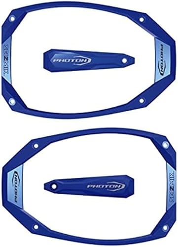 Seizmik Kit de ajuste de color UTV para espejos UTV de visión lateral de fotón Kit de inserción de color de bisel y tapa de aluminio Azul