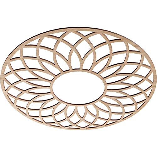 Image of Ekena Millwork 26 inchOD x 8 7 /8 inchID x 3 /8 inchT Cannes Wood Fretwork Pierced Ceiling Medallion, Alder