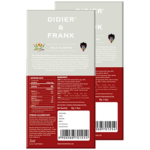 Image of Didier & Frank Roasted Almond Milk Chocolate, 50g