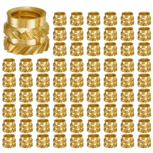 Aundhegrtt 800Pcs M3 Thread Knurled Brass Threaded Heat Set Heat Insert Embedment Nut,M3X5X4,for 3D Printer 2.4 Etc