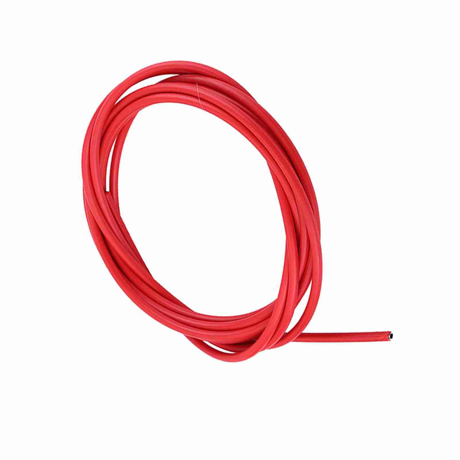 Bike Shifter Cable, Bike Wire 3 Meters Rubber Outer Hose Lightweight and Wearable for Road and Bikes (Red)
