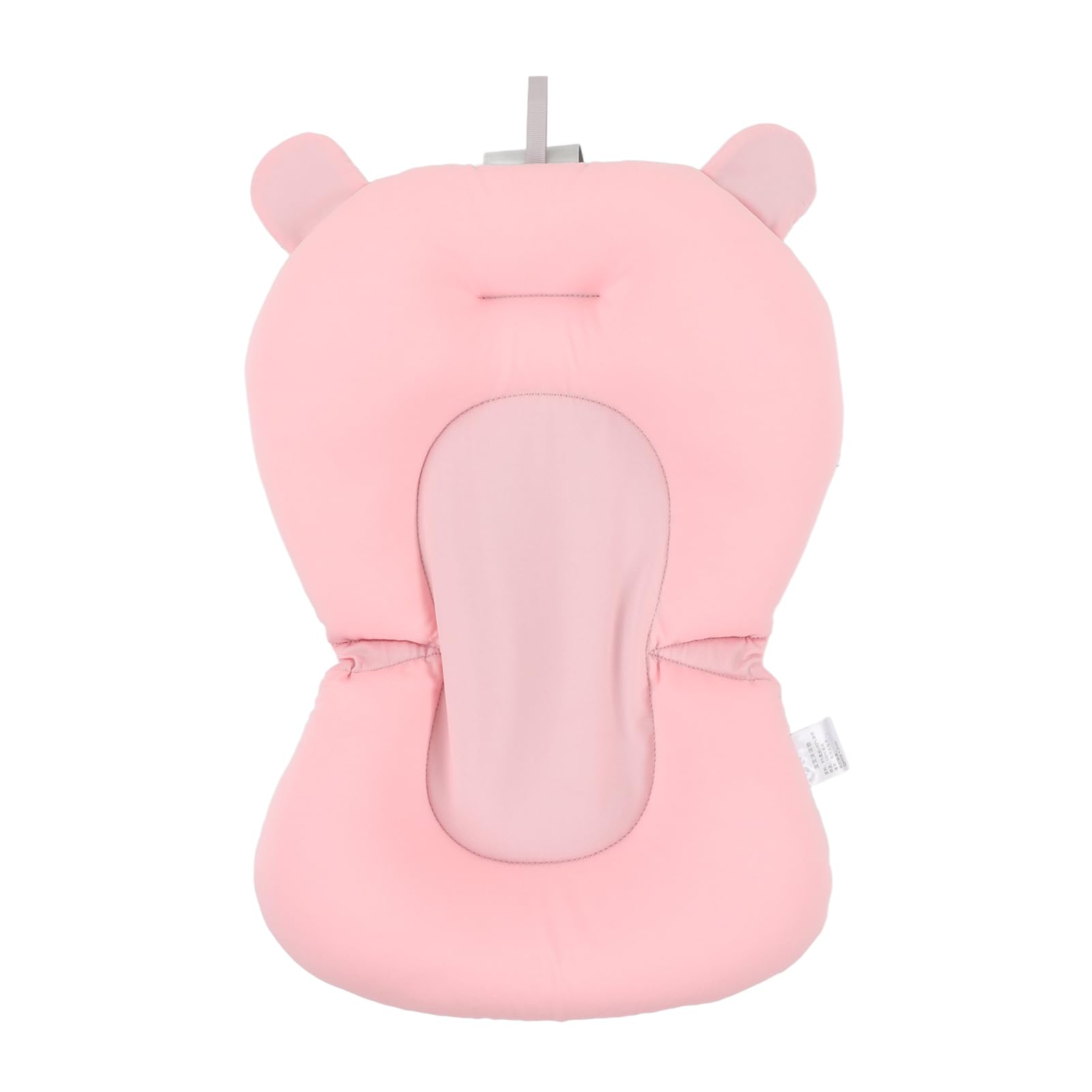 Generic Baby Bath Cushion, Floating Safe Foldable Adjustable with 3 Snap Safety Belts and 3 Layer Fabric, for Newborn Infants 0-12 Months (Pink Bear)