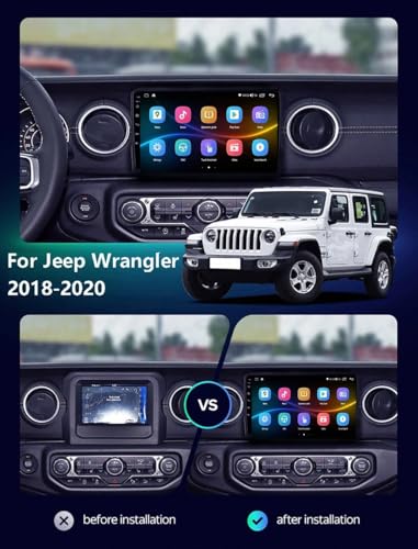 Pantalla multimedia para Jeep Wrangler JL con Android Auto y GPS integrado 2