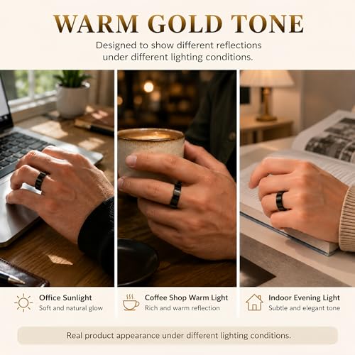 Image of Smart Ring Health & Fitness Tracker for Men & Women, Heart Rate, SPO₂, Sleep & Activity Monitoring, IP68 Waterproof, Long Battery Life, Family Care Mode, No Subscription Fee (Black, 10)
