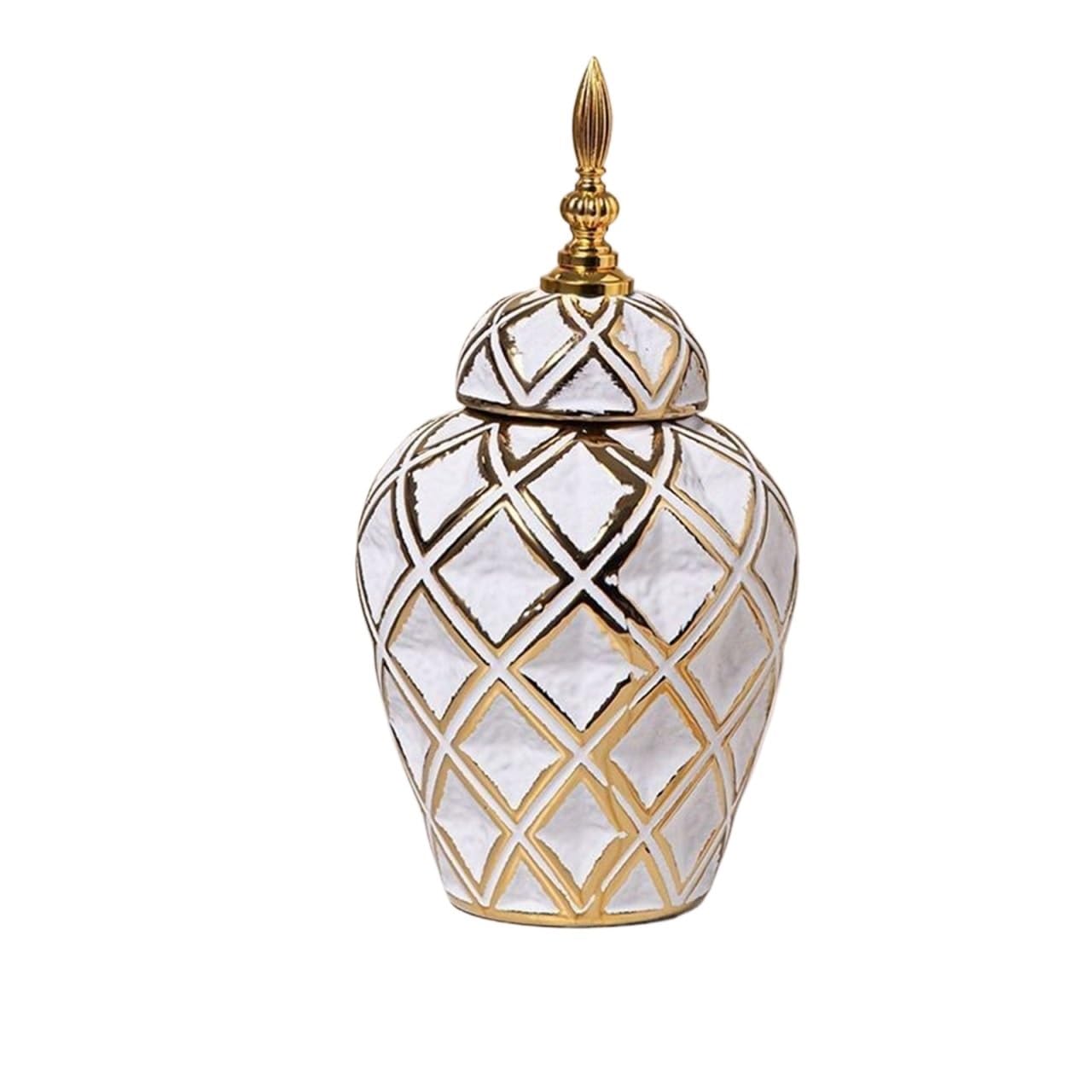 Vase With Lid, Ceramic Ginger Jar