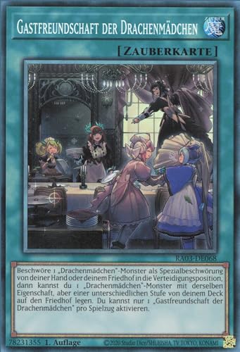 Gastfreundschaft der Drachenmädchen (V.7) RA03-DE068 Collectors Rare Deutsch Boosterfrisch 1. Auflage - Quarter Century Bonanza - mit ReCollectibles-Versandschutz - für Yu-Gi-Oh!