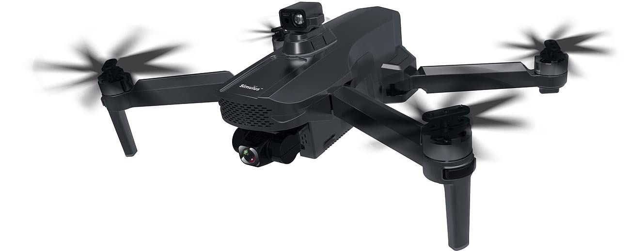 Simulus Drone GPS pieghevole con videocamera 4K, sensore ostacoli 360° e motore brushless