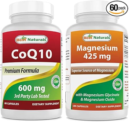 Best Naturals CoQ10 600 mg & Magnesium Glycinate 425 mg