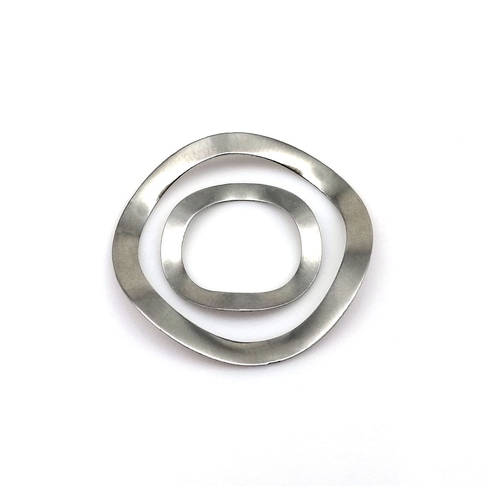 Lot de 50 rondelles élastiques ondulées en Acier Inoxydable M3-M25, rondelles élastiques ondulées à Trois Ondes en Acier Inoxydable 304 for bagues de roulement et rondelles courbées(M16x21x0.3)