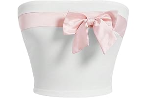 Women's Sexy Color Block Bow Tube Top