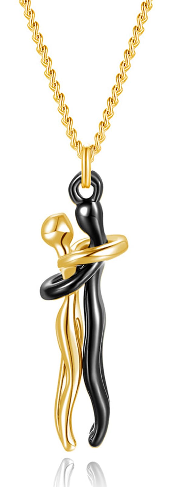DTWAWAHug Couple Necklace Hugging Necklace Anniversary Jewelry for Him and  Her, Lover gifts for Men Women Boys Girls