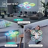 DEERC Mini Drone with 720P HD FPV Camera for Kids, D23 RC Quadcopter with Bright LED Lights, Altitude Hold, Headless Mode, 3D Flips, Voice/Gesture Control, 2 Batteries, Gift Toy for Boys and Girls - Image 4