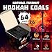 Natural Hookah Charcoal Cubes 26mm 64 Pieces Flavorless Coconut Charcoal Briquettes Long Burn Time, Low Ash & No Smell - Premium Shisha Narguile Hookah Coals