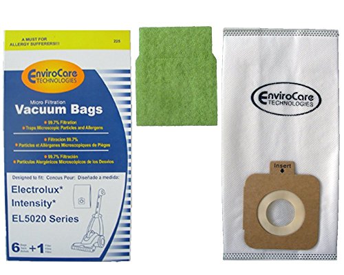 EnviroCare Replacement Allergen Filtration Vacuum Cleaner Dust Bags made to fit Electrolux Intenisty EL5020 Series Canisters 6 Bags and 1 Filter