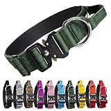 TSPRO Premium Dog Collar with Handle Thick Dog Collar Adjustable Dog Collar Heavy Duty Quick-Release