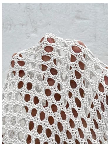 Image of Verdusa Women's Oversized Summer Cardigan Lightweight Sweater Crochet Knit Beach Cover Up Spring Vacation Outfits