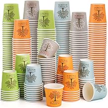 AVLA 800 Pack Bathroom Cups, 2 OZ Disposable Paper Mouthwash Cup, Small Hot Cold Beverage Drinking Cup, Mini Colorful Espresso Cups for Parties, Picnic, Barbecue, Travel and Events, Tree Pattern