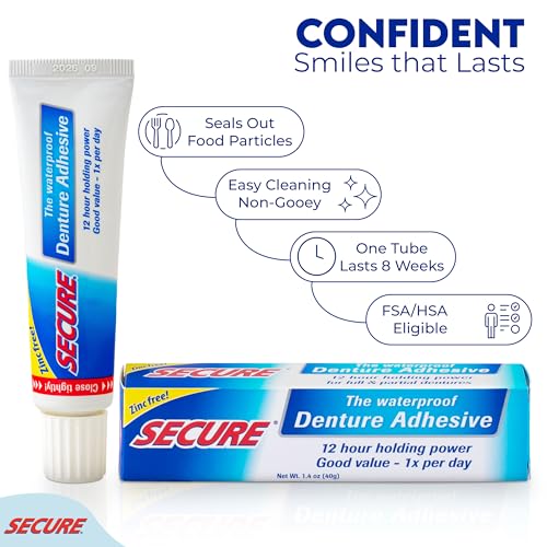 Secure PPAX1325215 Waterproof Denture Adhesive thumb #6