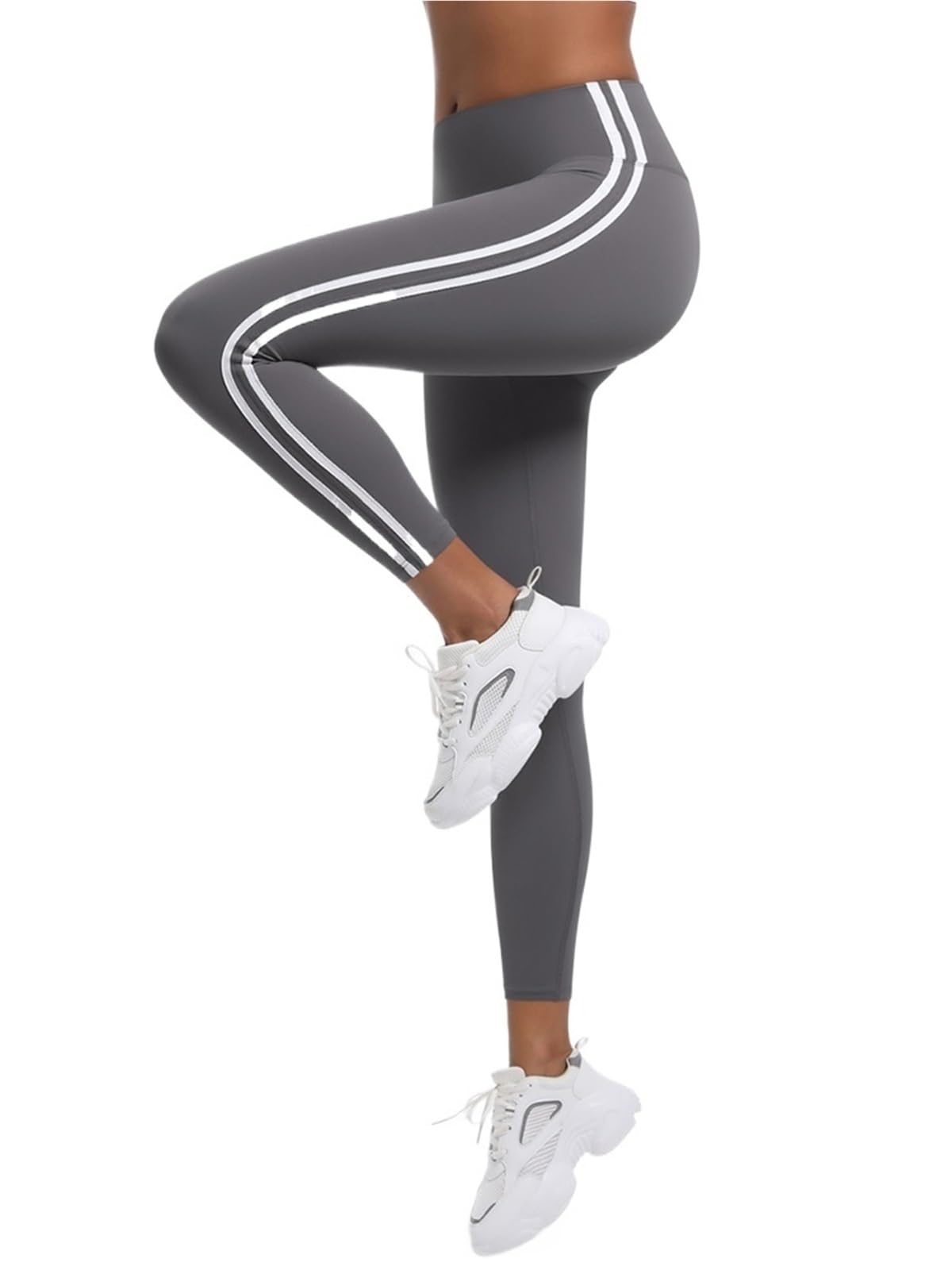 Spodnie do jogi slim trening bieganie sportowe legginsy trening kontrola brzucha