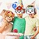 Masken Kinder, 12 Stück Hunde Patrol Masks, Faschingsmasken Kinder, Lustige Kindermasken, Papiermasken mit Elastischen Seil für Kindergeburtstag, Fasching, Halloween, Cosplay Party