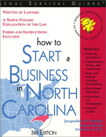 Buy How to Start a Business in North Carolina (Legal Survival Guides) — BookShops.in