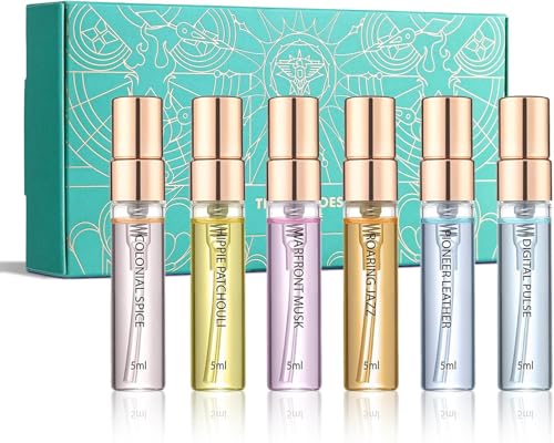 Time Echoes Duftset, Langhaltende Düfte Proben Geschenkset Unisex | Parfum Set mit 6 Varianten in edelbox