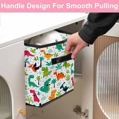 Organiseur cube en tissu pliable avec poignées solides - 7