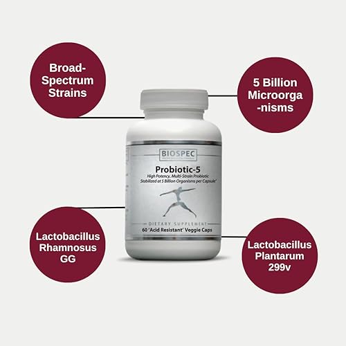 Miniatura 6 de Probiotic-5 - Complejo probiótico de amplio espectro con 5 mil millones de microorganismos y 5 cepas probióticas únicas por cápsula.