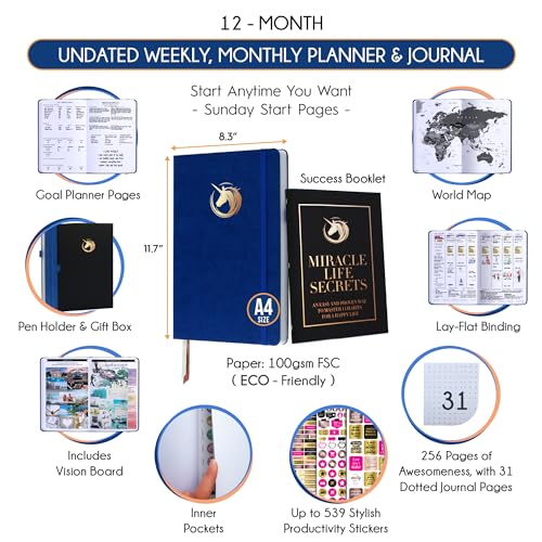 Image of Undated Daily Weekly & Monthly Planner with Budget Section
