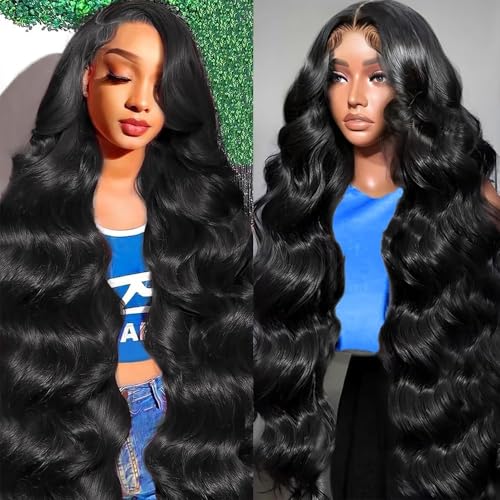 26inch Body Wave Lace Front Wigs Human Hair Pre Plucked ...