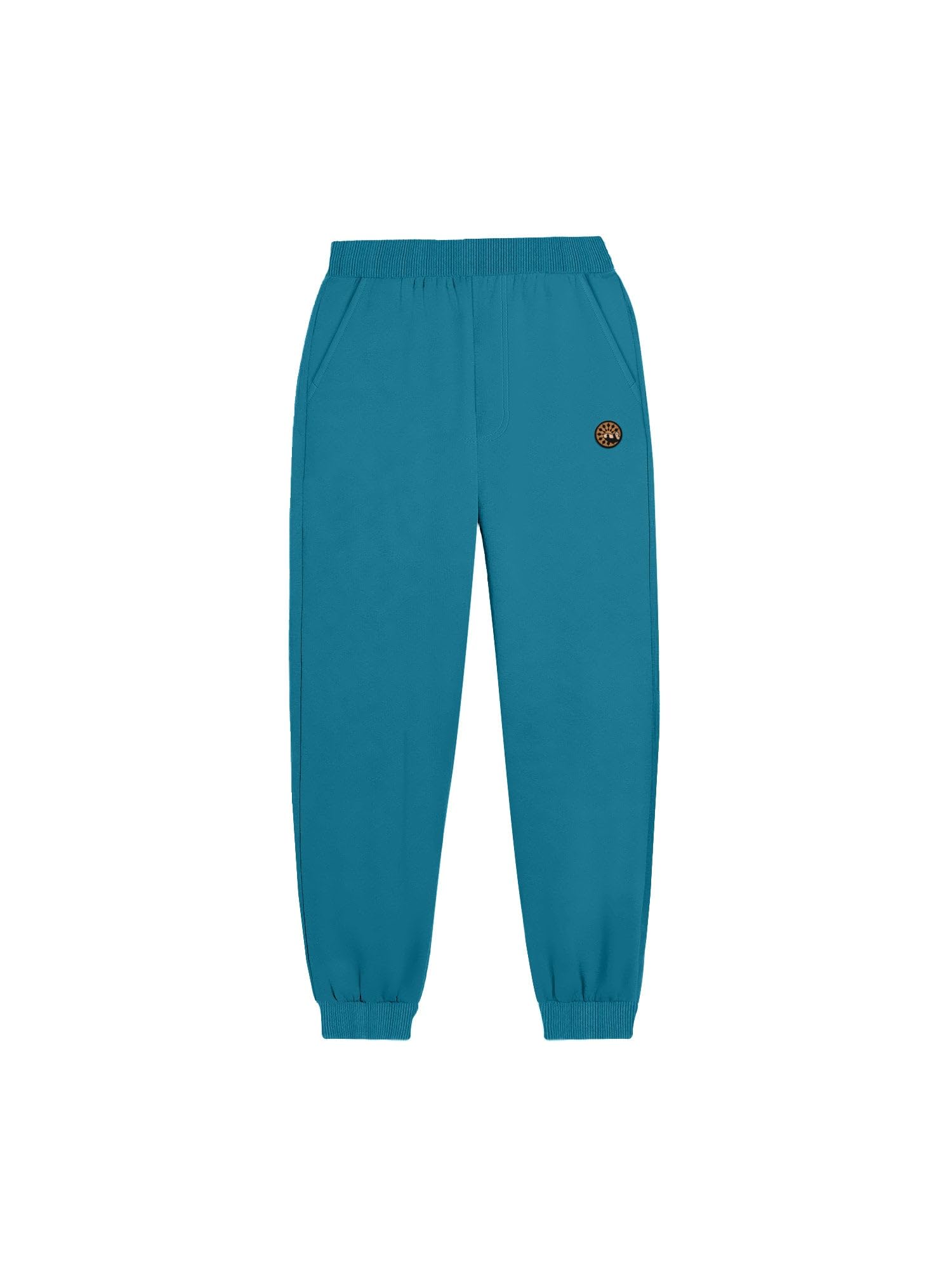 Men's Napoli Solid Casual Fleece Track Pants - Soft and Comfortable, Regular Fit and Full Length Joggers with 2 Side Pockets, Kingfisher Blue Color