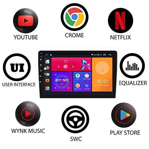 Image of AUTO SNAP 9 Inch HD Player Zero Lagging Android 14 Gorilla Glass IPS Display Stereo Touch Screen 360 Camera Support /4G SIM Card Slot GPS Accurate /Location /Wireless Car Play /Android Auto