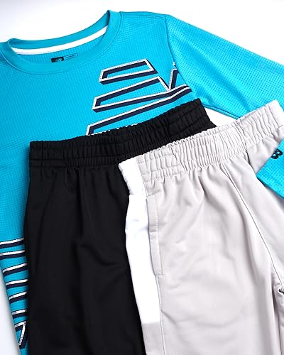 New Balance Boys Tracksuit - 3 Piece Waffle Knit Long Sleeve Thermal Shirt & Jogger Pants - Athletic Outfit for Boys (8-20)2