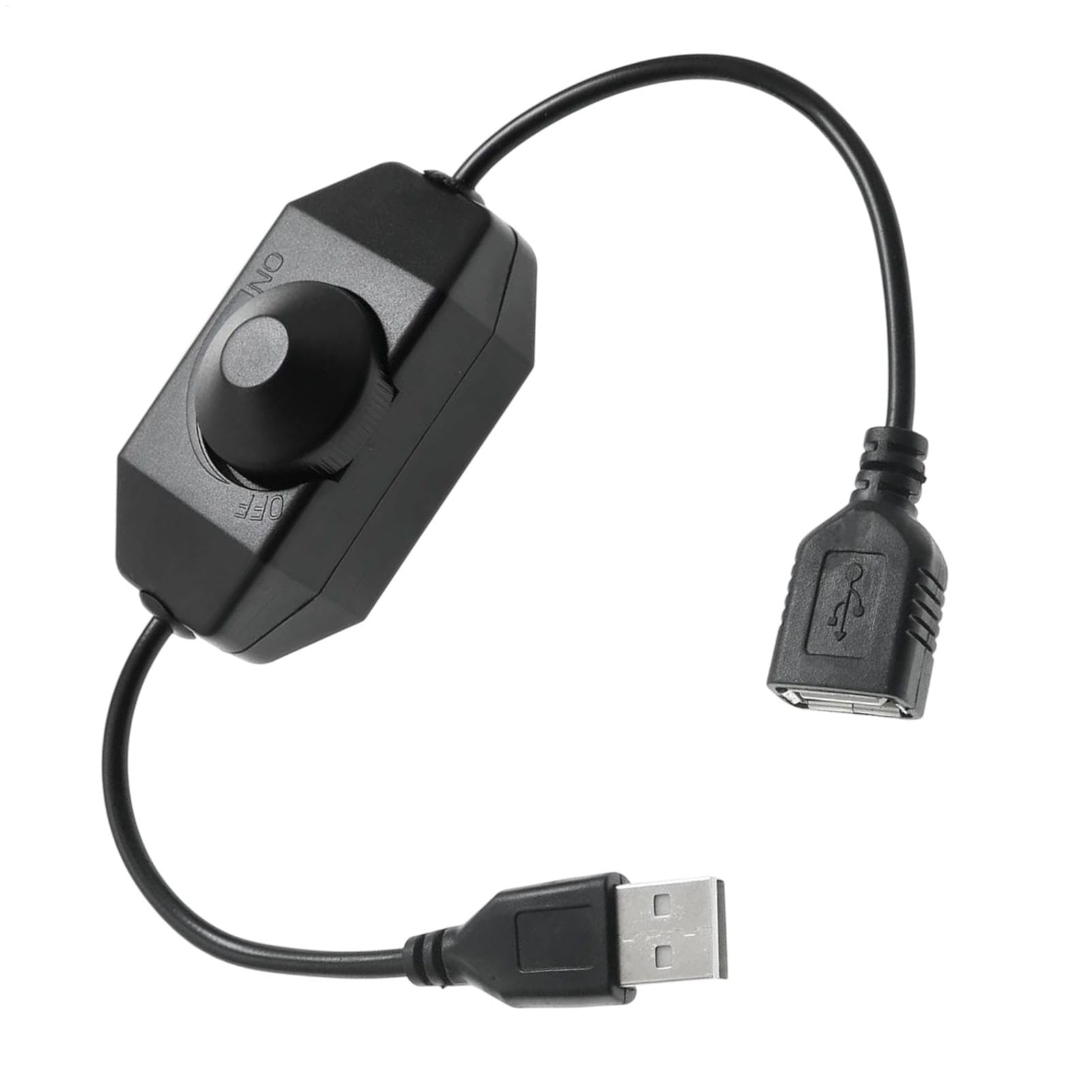 Generic LED Dimmer Controller, USB Dimmers for LED Lights - Rotary Switch, USB Operation, Black