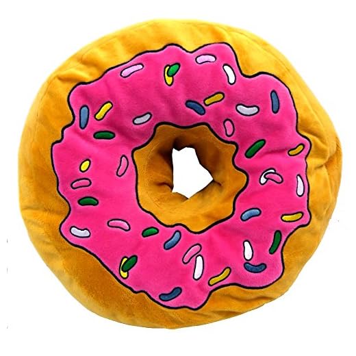 Brigamo 16840 - Cojín de peluche XXL extra grueso y extra suave, diseño en forma de donut