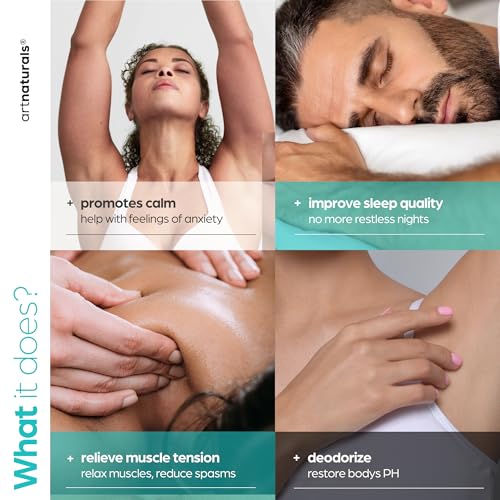 Image of Artnaturals Magnesium Oil Spray 12oz + Massage Lotion 8oz Set with Aloe Vera - Pure Topical Magnesium Chloride for Muscle Pain Relief, Sleep Support, Leg Cramps & Relaxation - Fast Absorbing