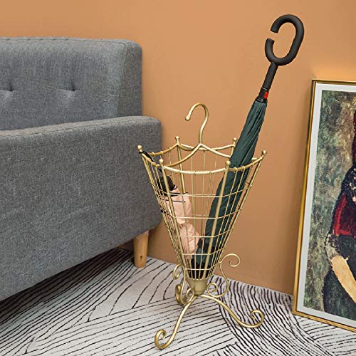Porte-parapluie intérieur rustique pour petits parapluies pliants