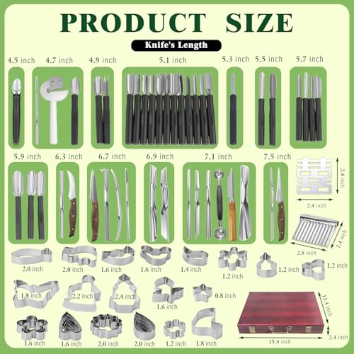 Krbnk 80-Piece Fruit Carving Set