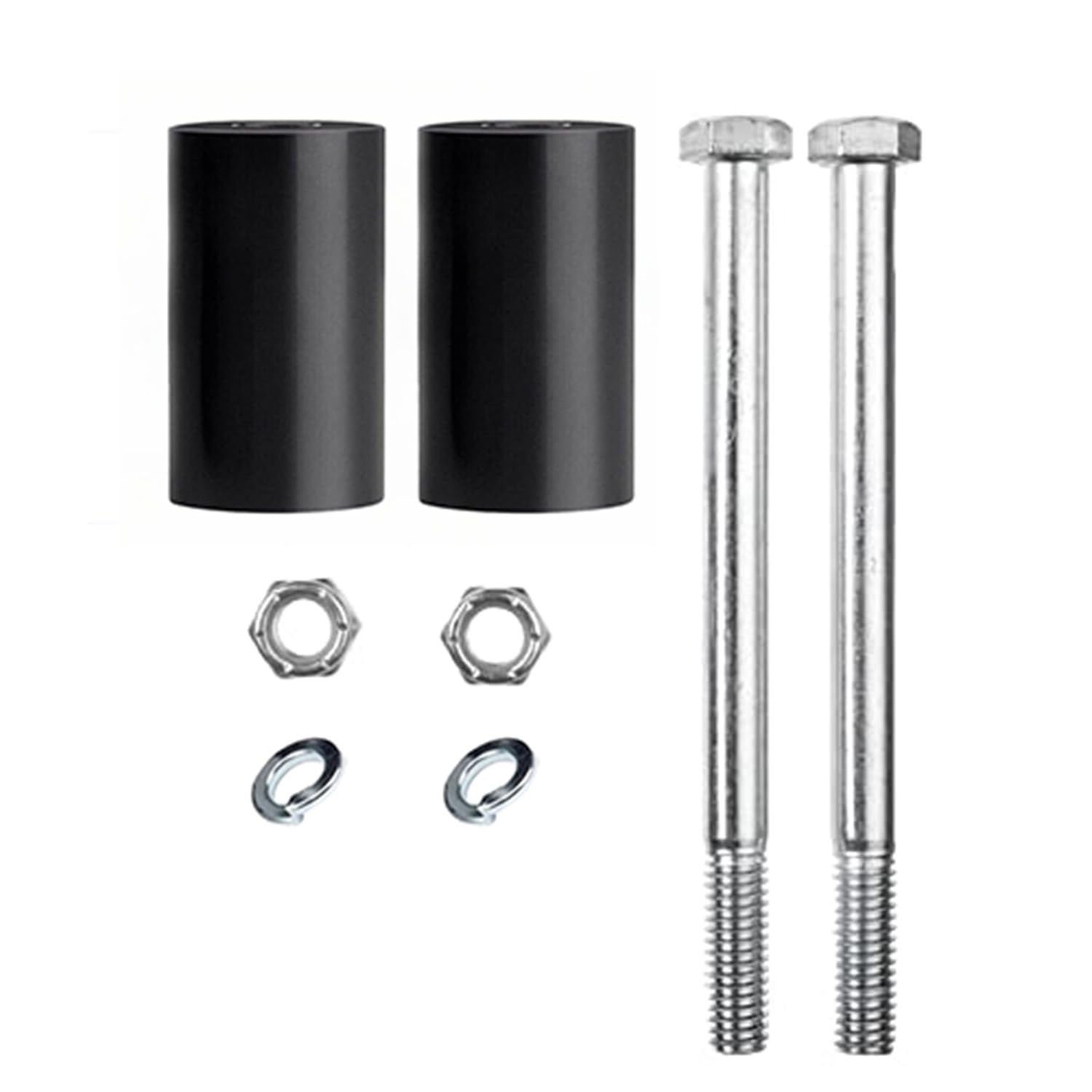 Extensión de elevadores de manubrio de 2 pulgadas de elevación de 1-1/4 pulgadas para modelos Harley Davidson Touring Softail y Dyna (negro)
