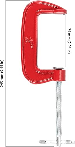 Miniatura 2 de HOIGON Juego de 8 abrazaderas C de 3 pulgadas, juego de abrazaderas C de hierro fundido con apertura de mandíbula de 3 pulgadas, profundidad de