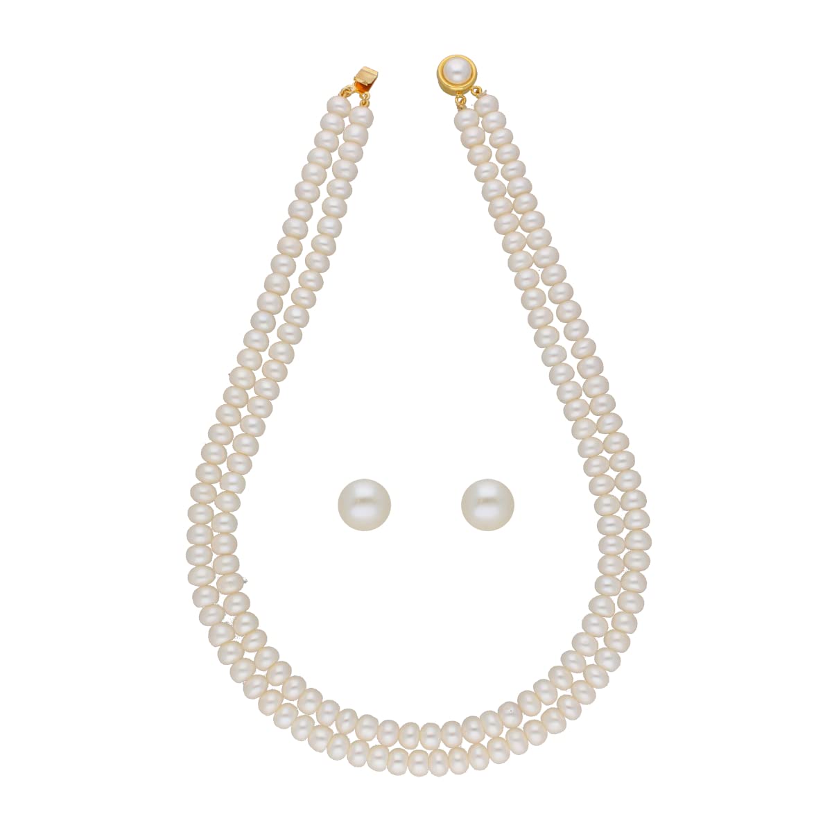 Sri Jagdamba Pearls Eeshani 2 Lines Hyderabad Pearl Necklaces for Women and Girls | Necklace to Gift Women & Girls| With Certificate of Authenticity AAA Quality (B09XDYCXQN) Amazon Price History, Amazon Price Tracker