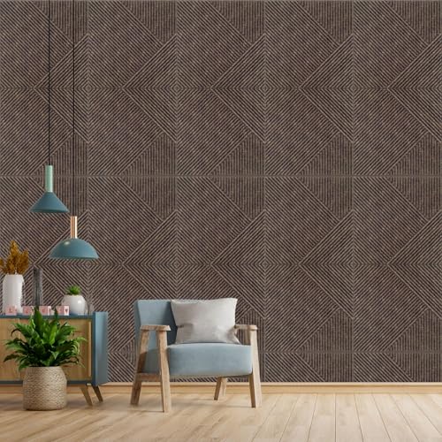 Image of Kayra Decor 3D Self Adhesive Wall Panel MagnumBrown TP 106 Design Pack of 12 Covers 32.34 Sq. Ft.TP106