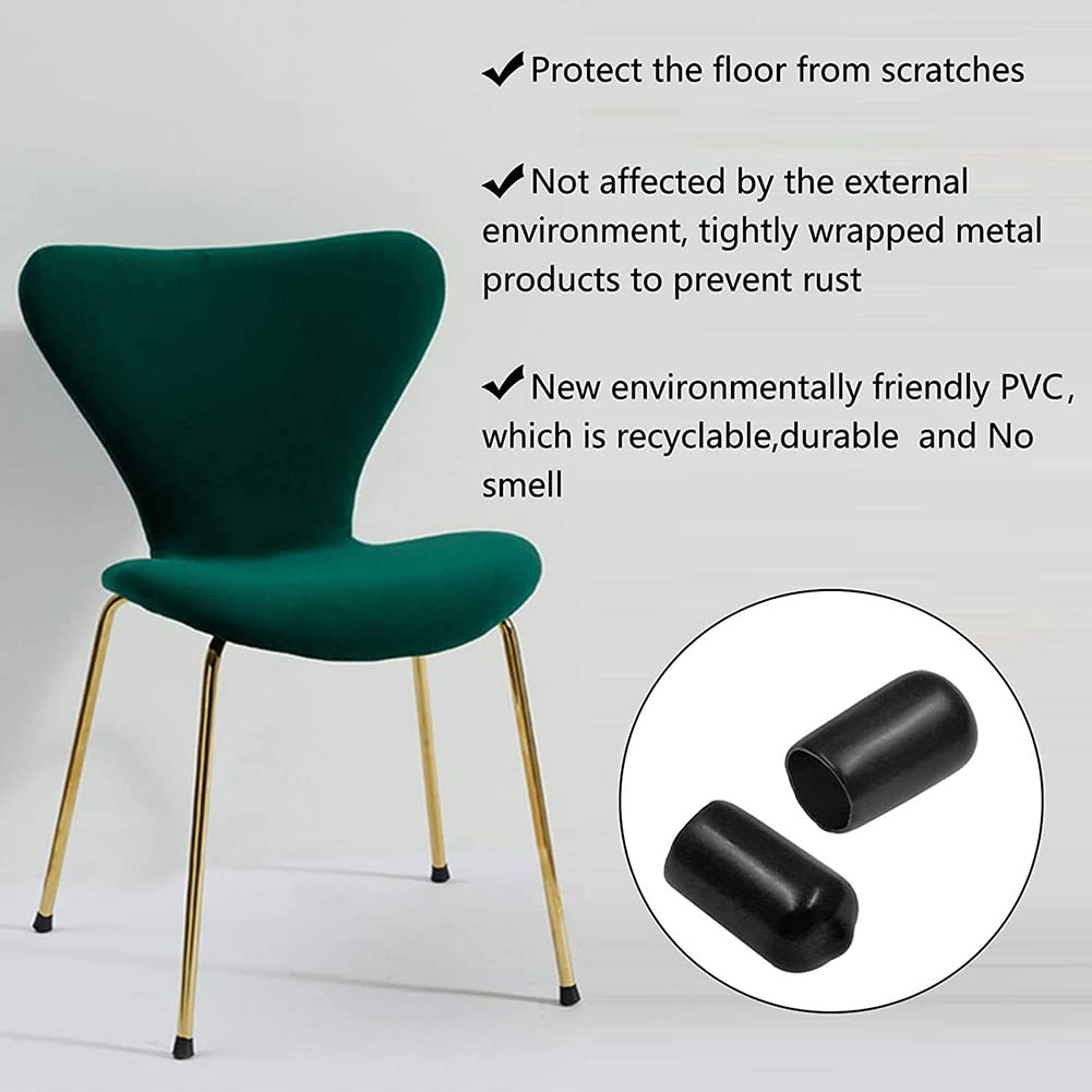 Lot De 300 Bouchons Ronds En Caoutchouc PVC Noir - Capuchons De