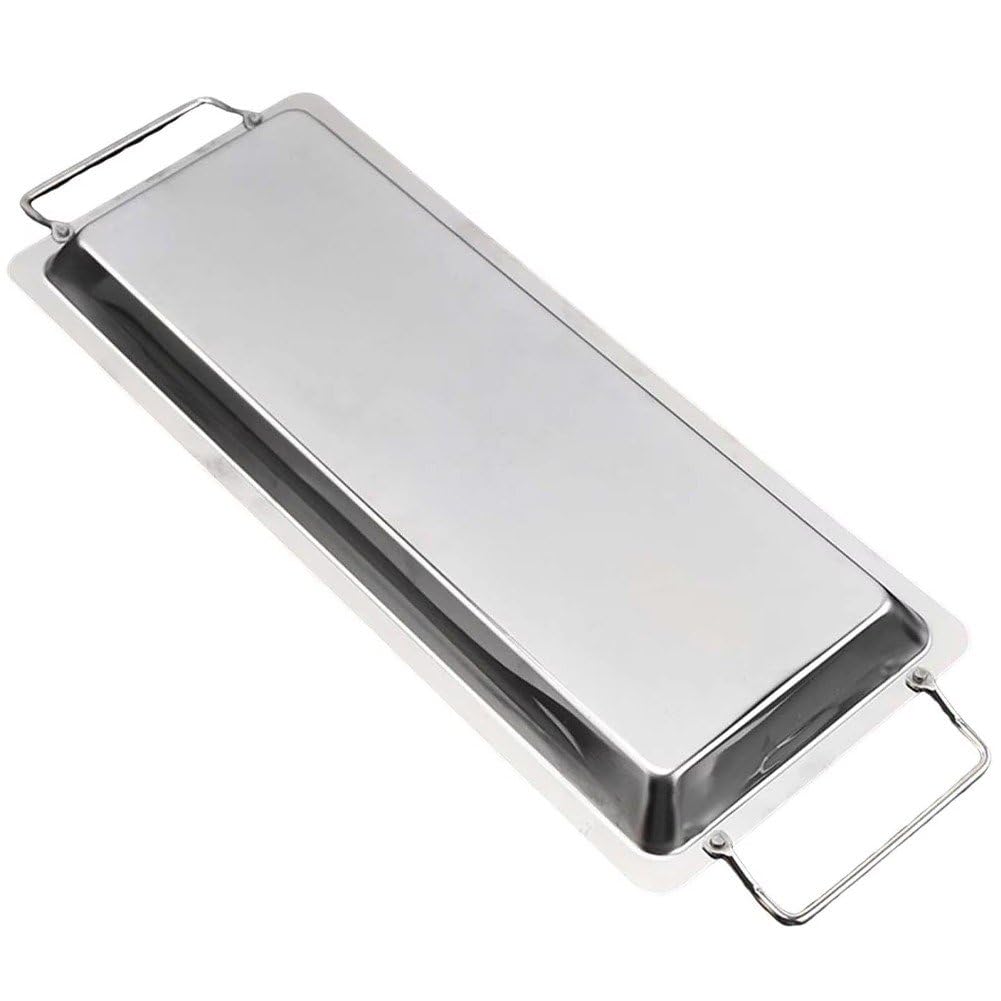 Ericetion Stainless Steel Griddle Plate Rectangle Griddle Plancha with Handles Griddle Accessories for Most Bbq Gas Grills and Charcoal Grills